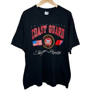 Vintage US Coast Guard Semper Paratus Military 1993 Graphic Tee Size XL
